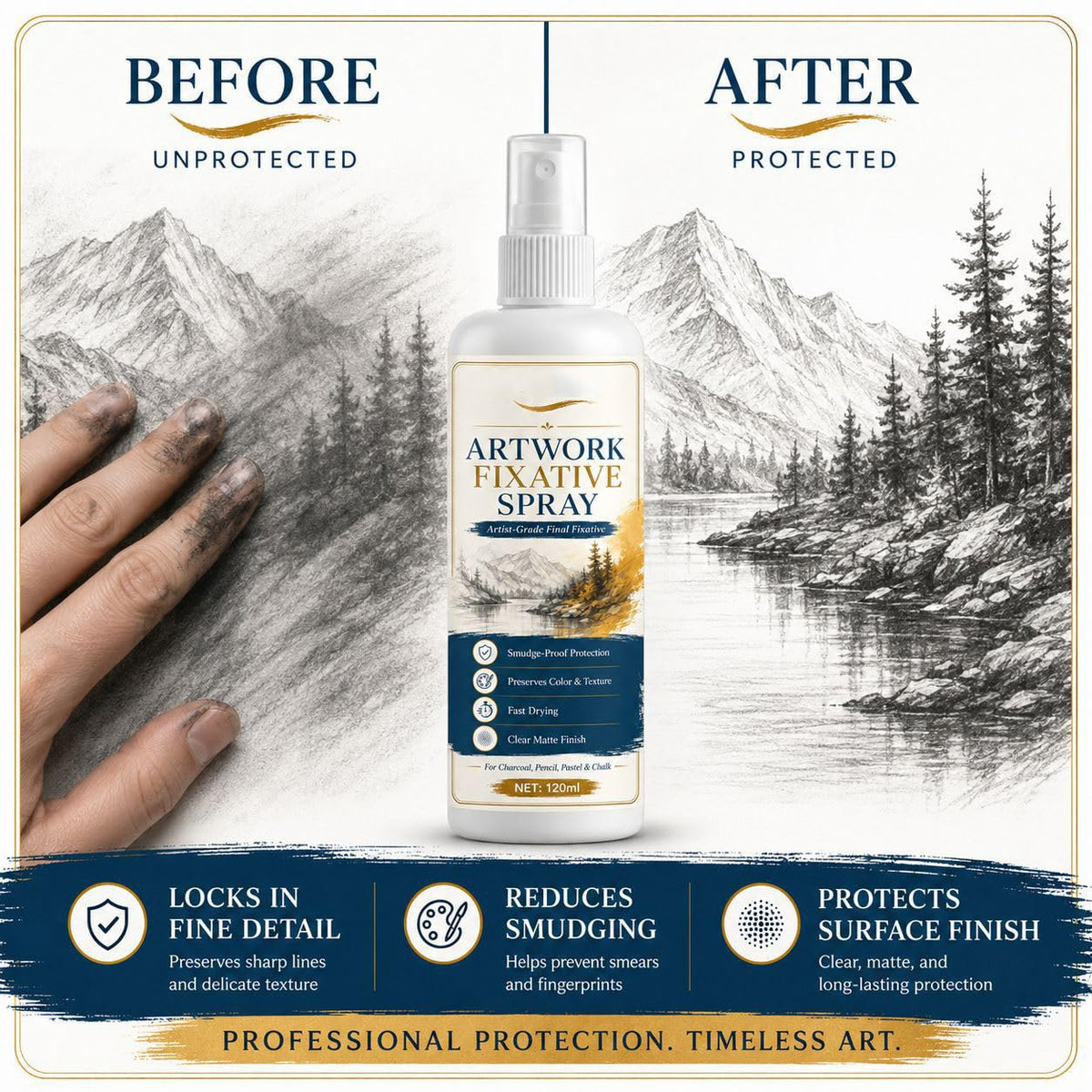 Matte Quick Dry Artwork Fixative Spray 5Pcs G43624