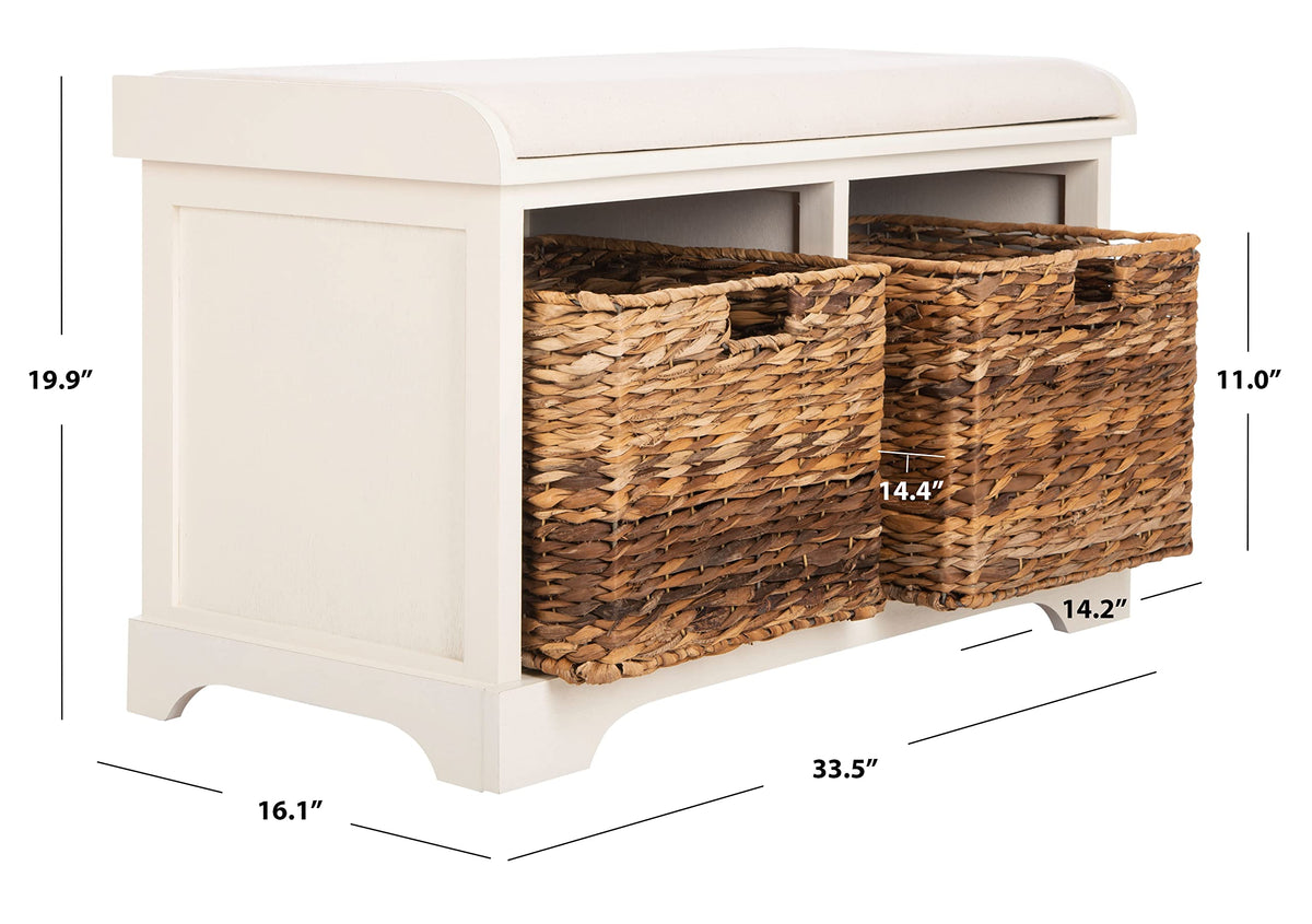 Wood Storage Bench E575986