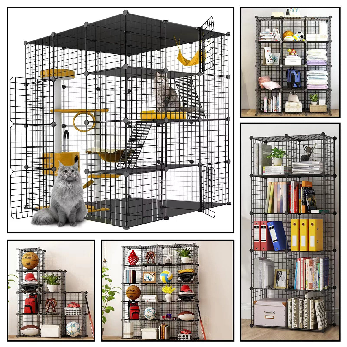 Large Cat Cage Detachable Metal Wire Playpen T326780