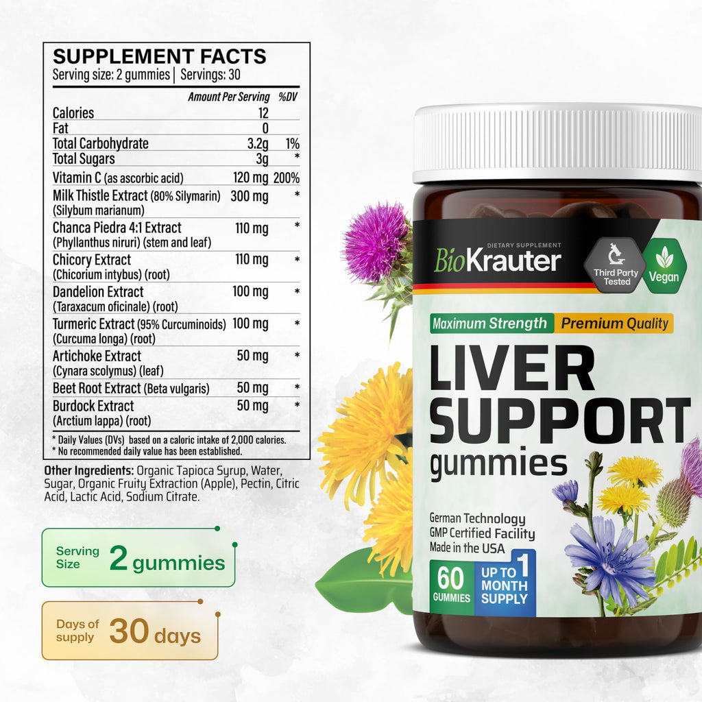 Liver Detox with Vitamin C & Milk Thistle, 60 Gummies E322