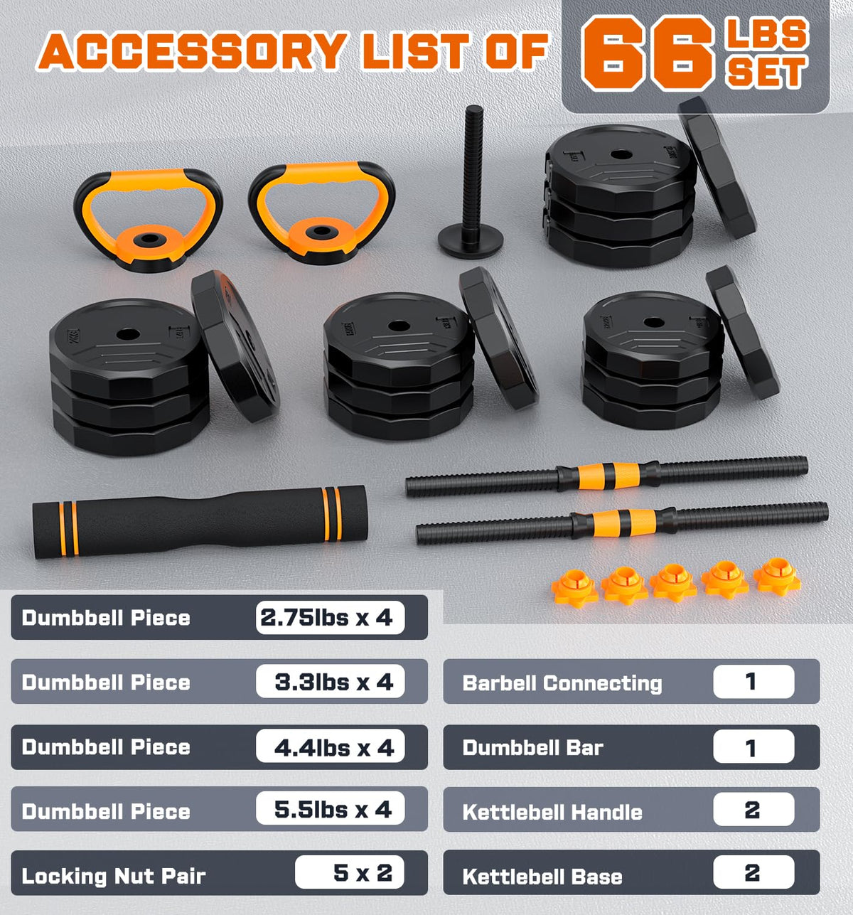 Adjustable Dumbbell Set with Connector P404