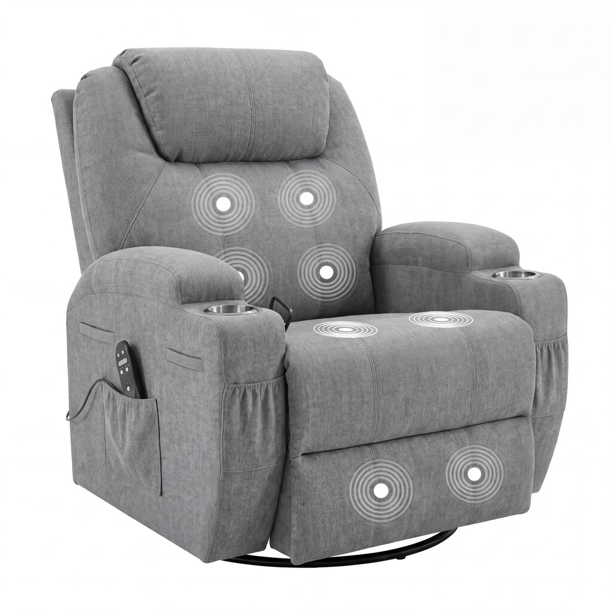 Small Swivel Rocker Recliner with Massage J492