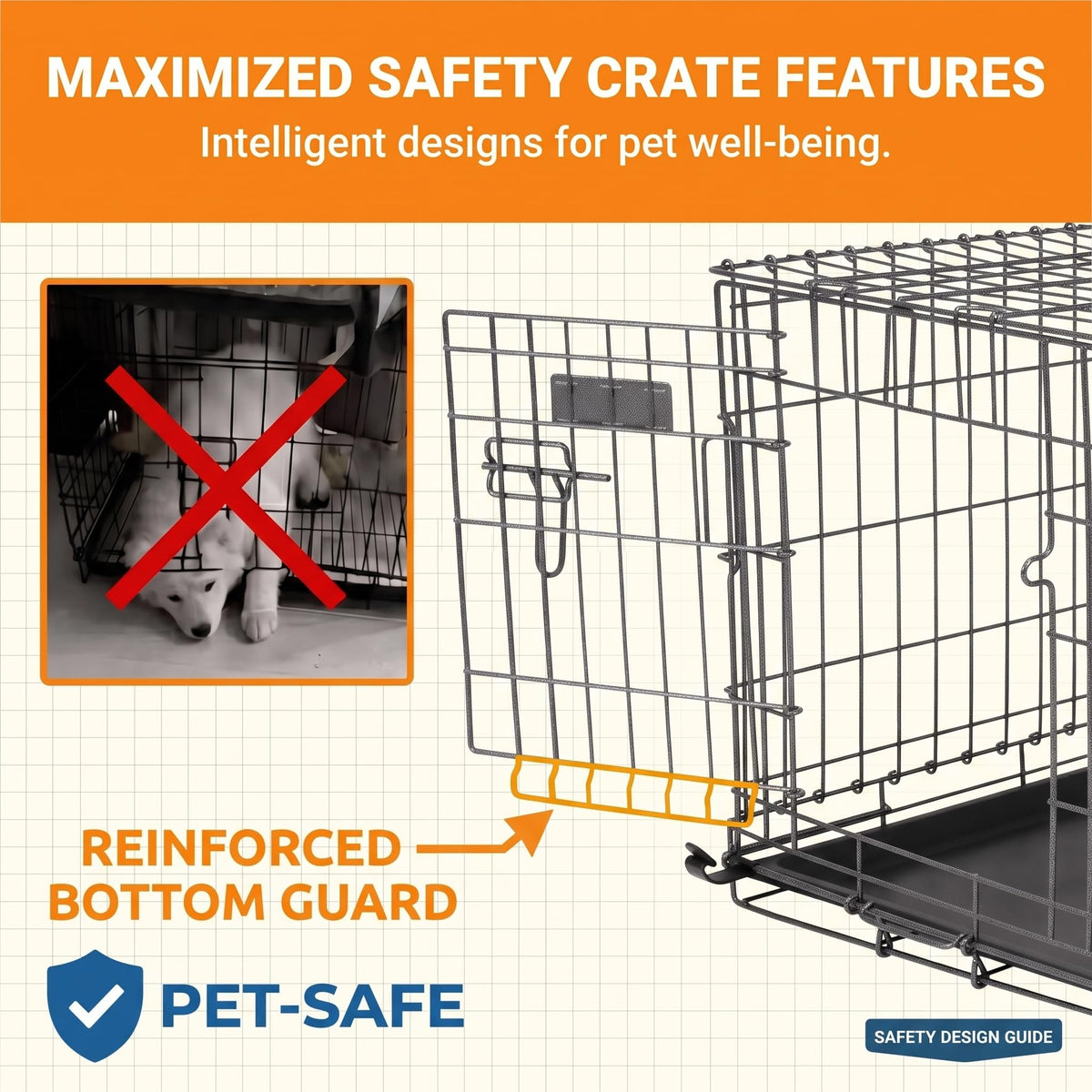 30-Inch Double Door Folding Metal Dog Crate C2603