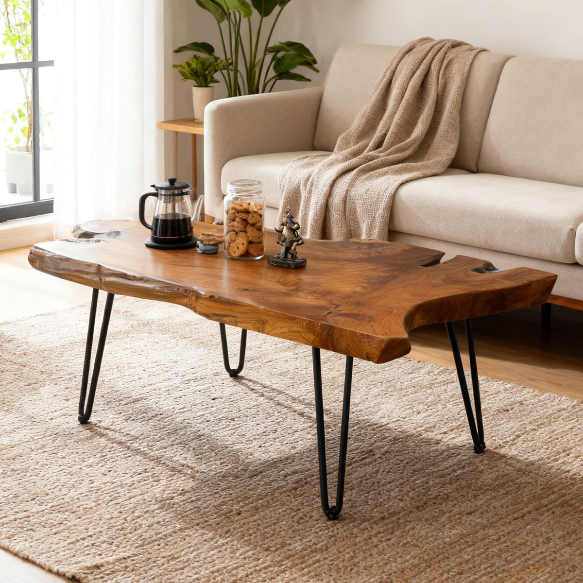 Live Edge Solid Wood Coffee Table L6369
