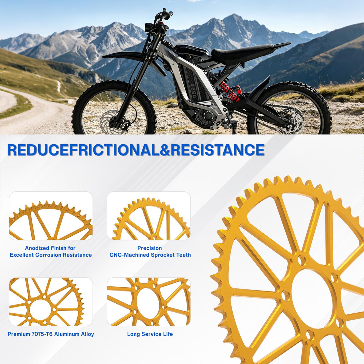 52T 420 Chain Gold Rear Sprocket P171506