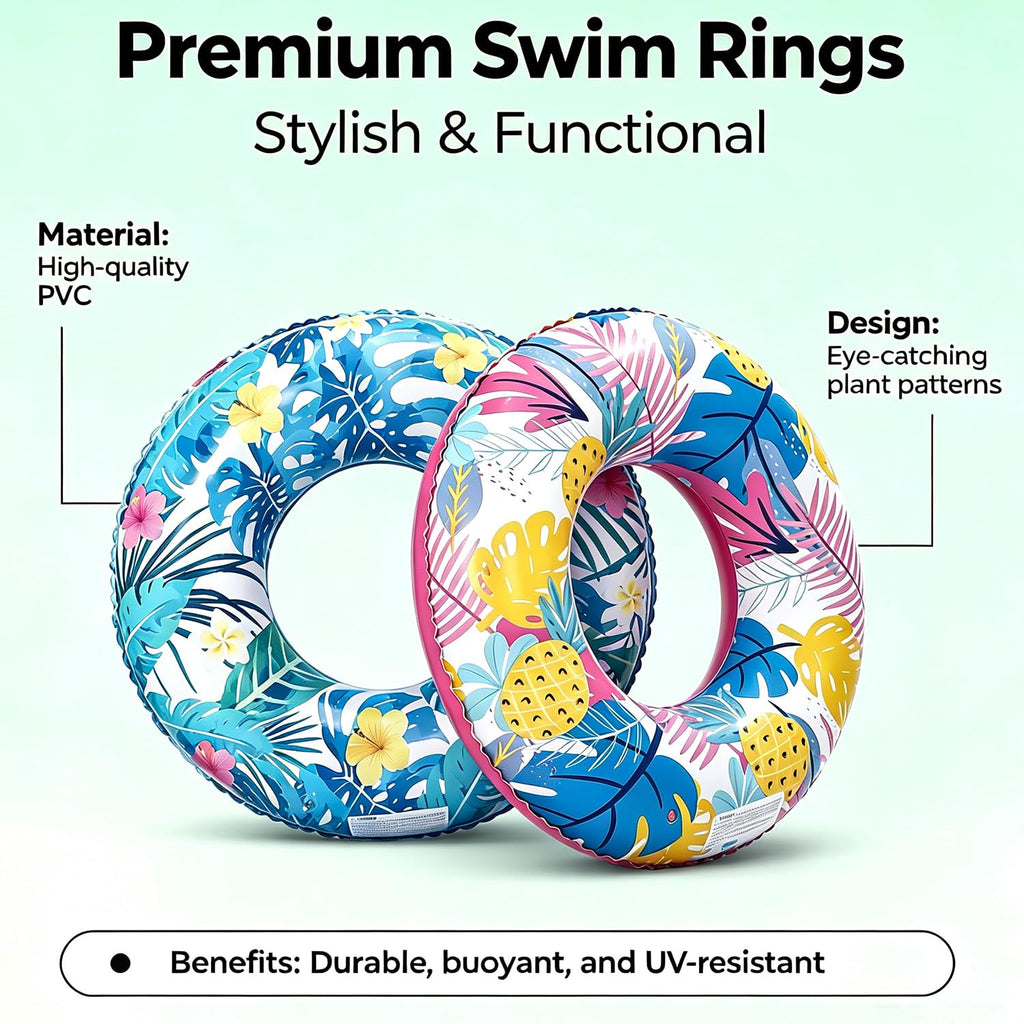 4-Pack 35" Inflatable Pool Floats X98587