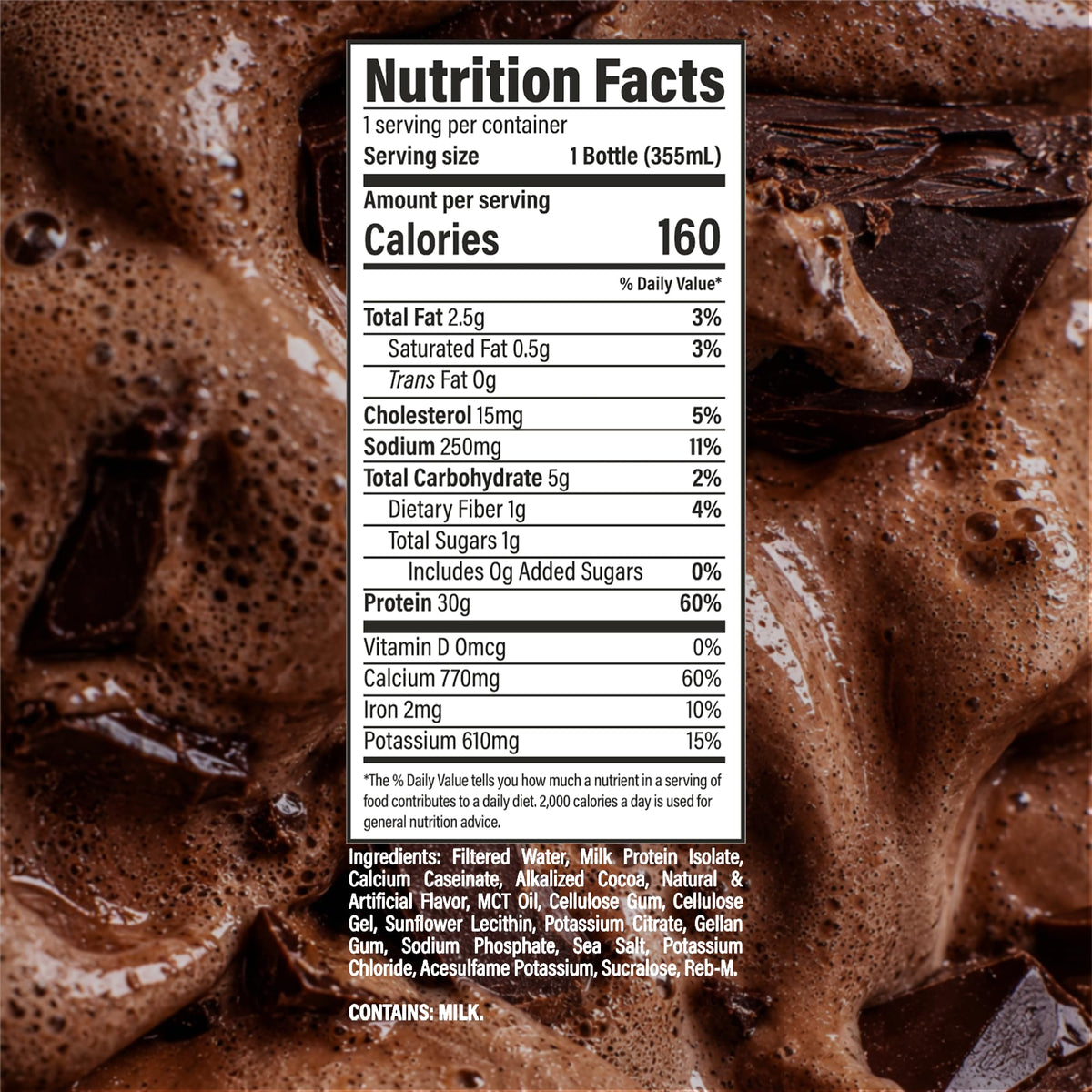 Chocolate Protein Shake 30g Whey 12 Fl Oz 12-Pack W824