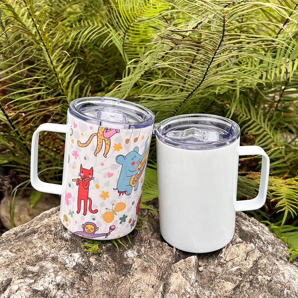 16oz Stainless Steel Sublimation Mug with Lid, 4 Pack D94129