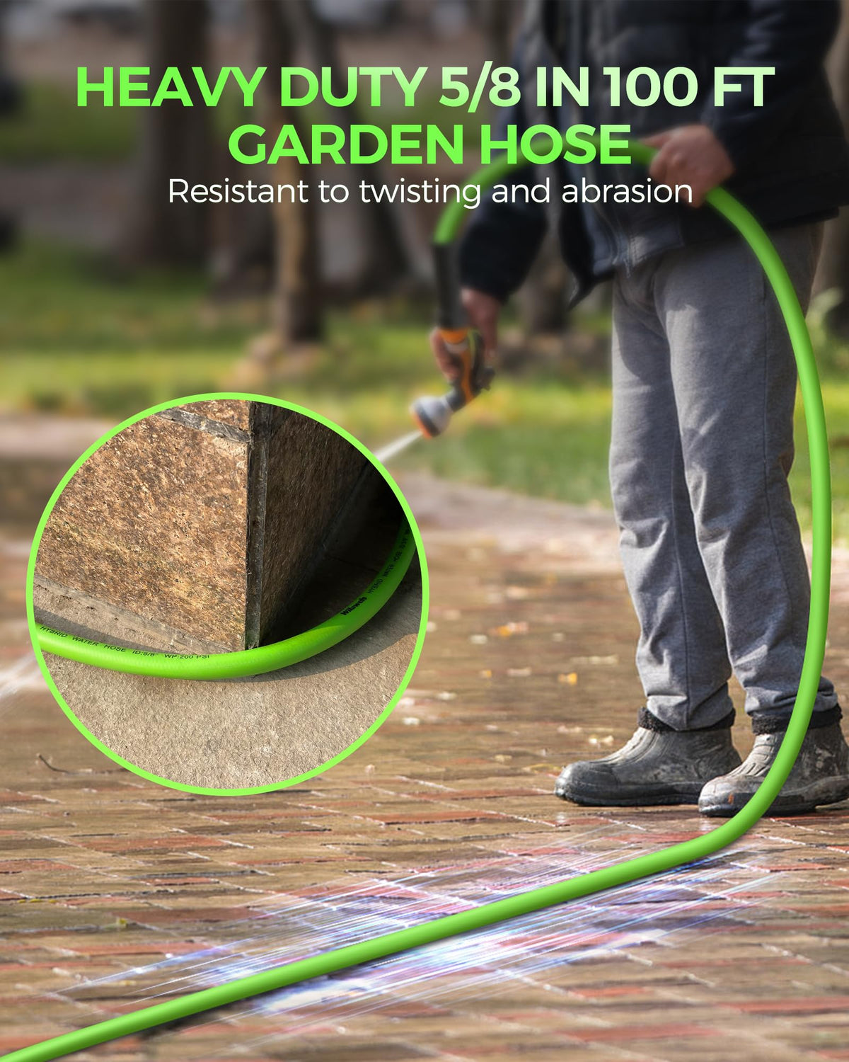 100 FT x 5/8" Heavy Duty Flexible Garden Hose K57887