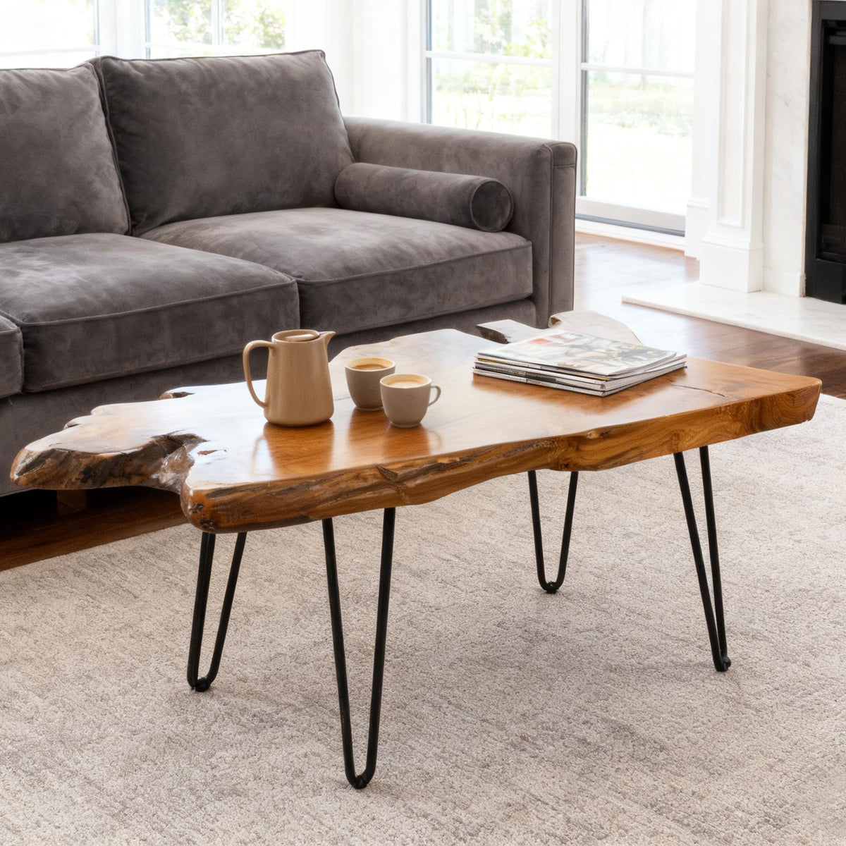 Live Edge Solid Wood Coffee Table L6369