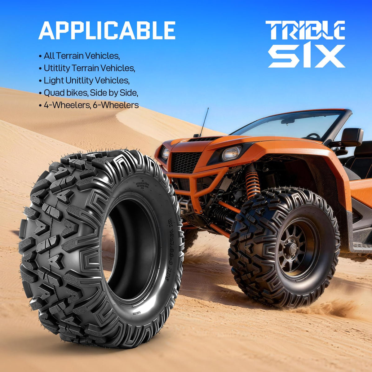 19x7-8 All-Terrain ATV Tires Pack of 2 X55112
