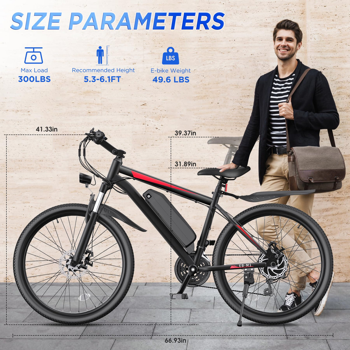 26" Electric Mountain Bike with 1000W Peak Motor Q732