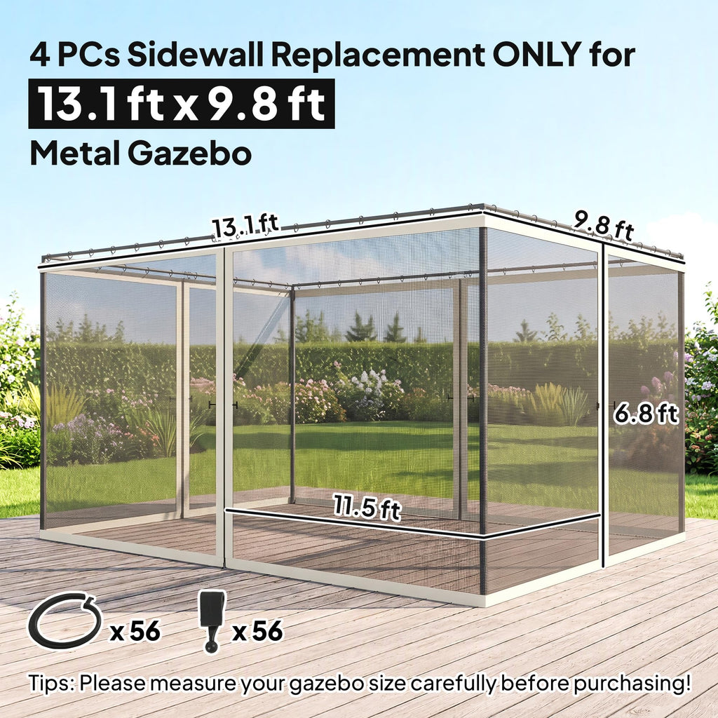 10' x 13' Replacement Mesh Sidewall Netting J21797