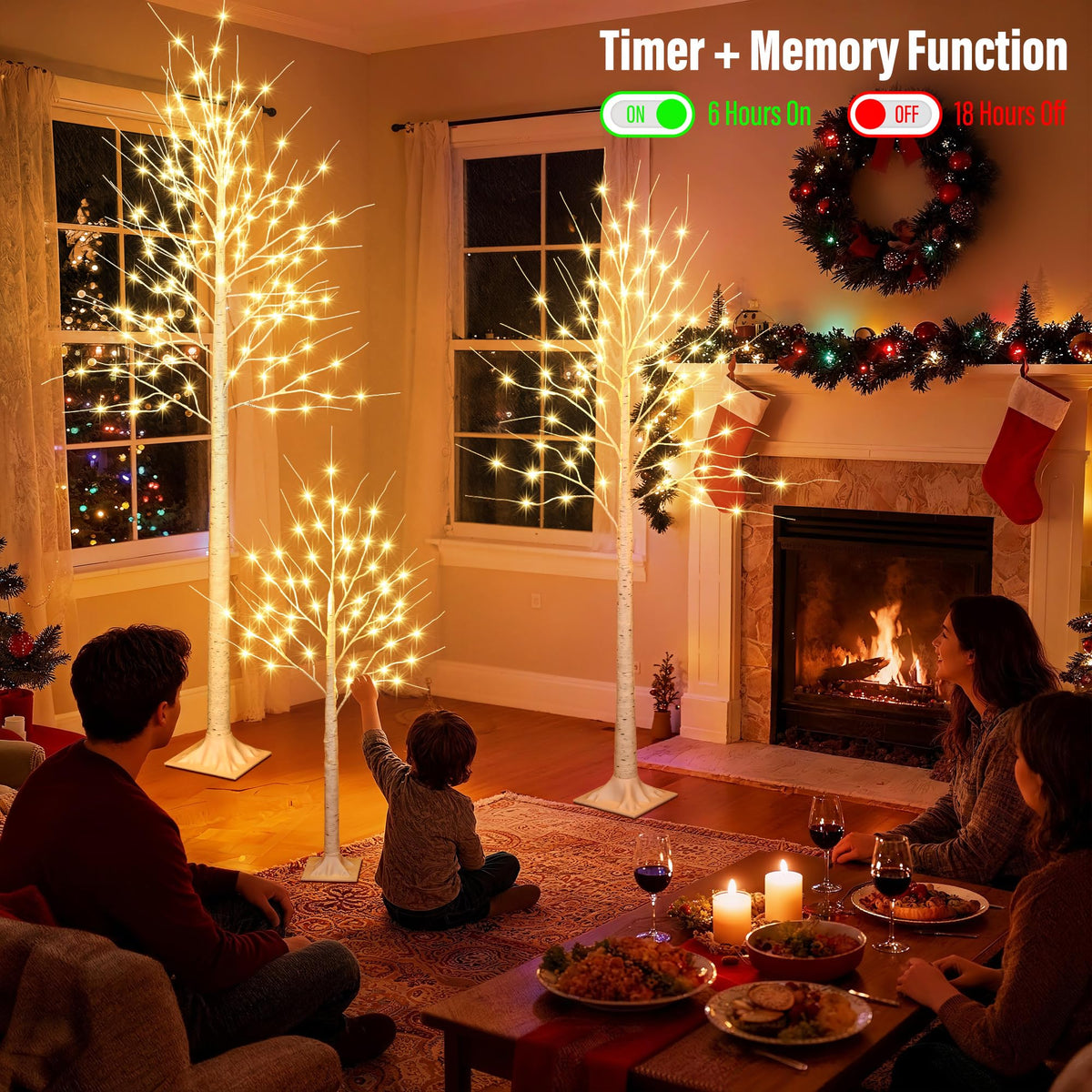 8FT 132LED Prelit Artificial Christmas Tree B931635