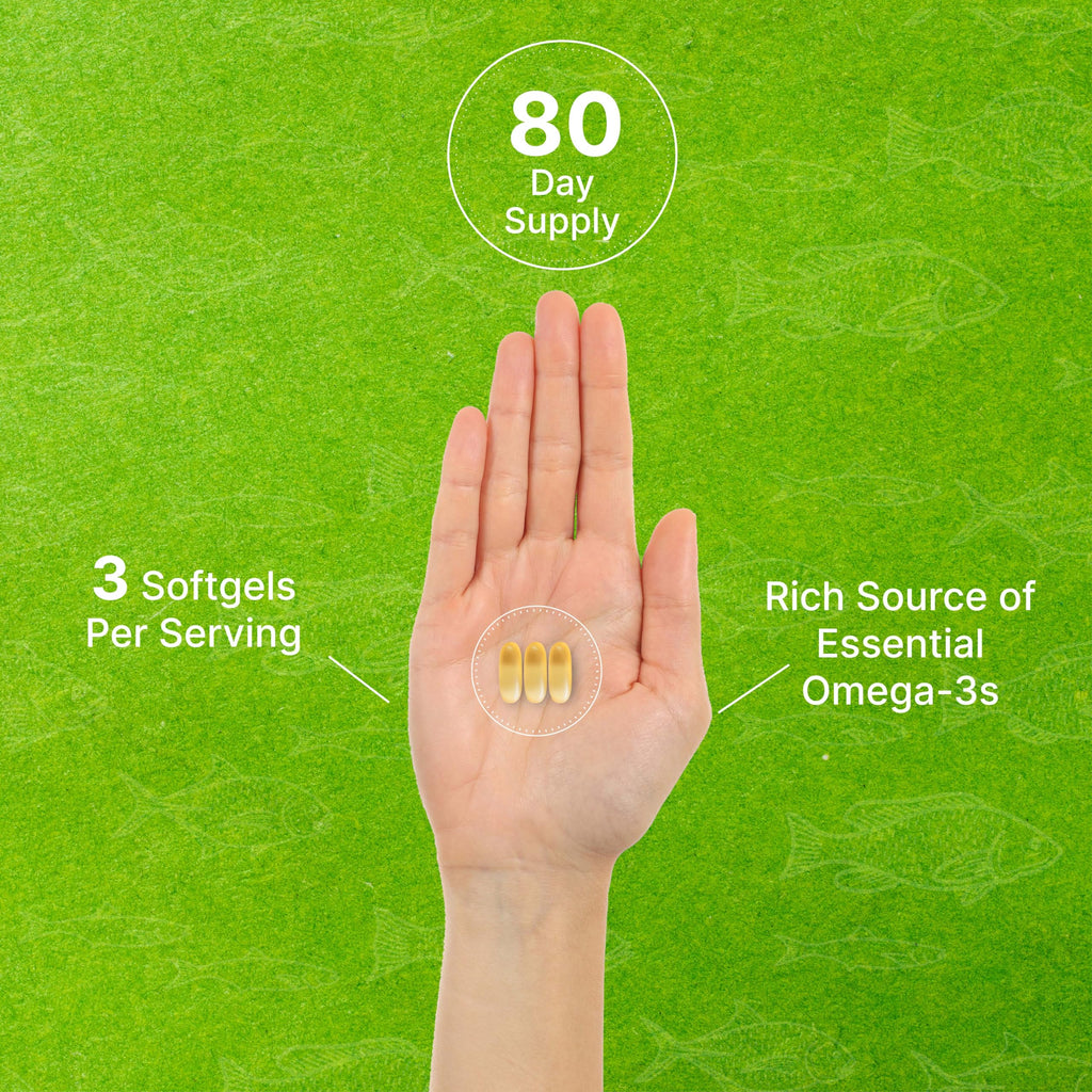 Omega 3 Fish Oil 3,000mg 240 Softgels EPA DHA Lemon Flavored Z14970