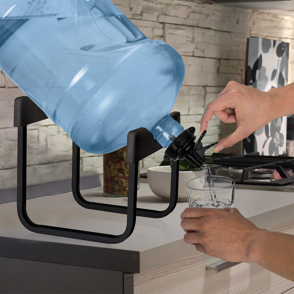 Stainless Steel Water Jug Stand with 2 Dispenser Valves L979