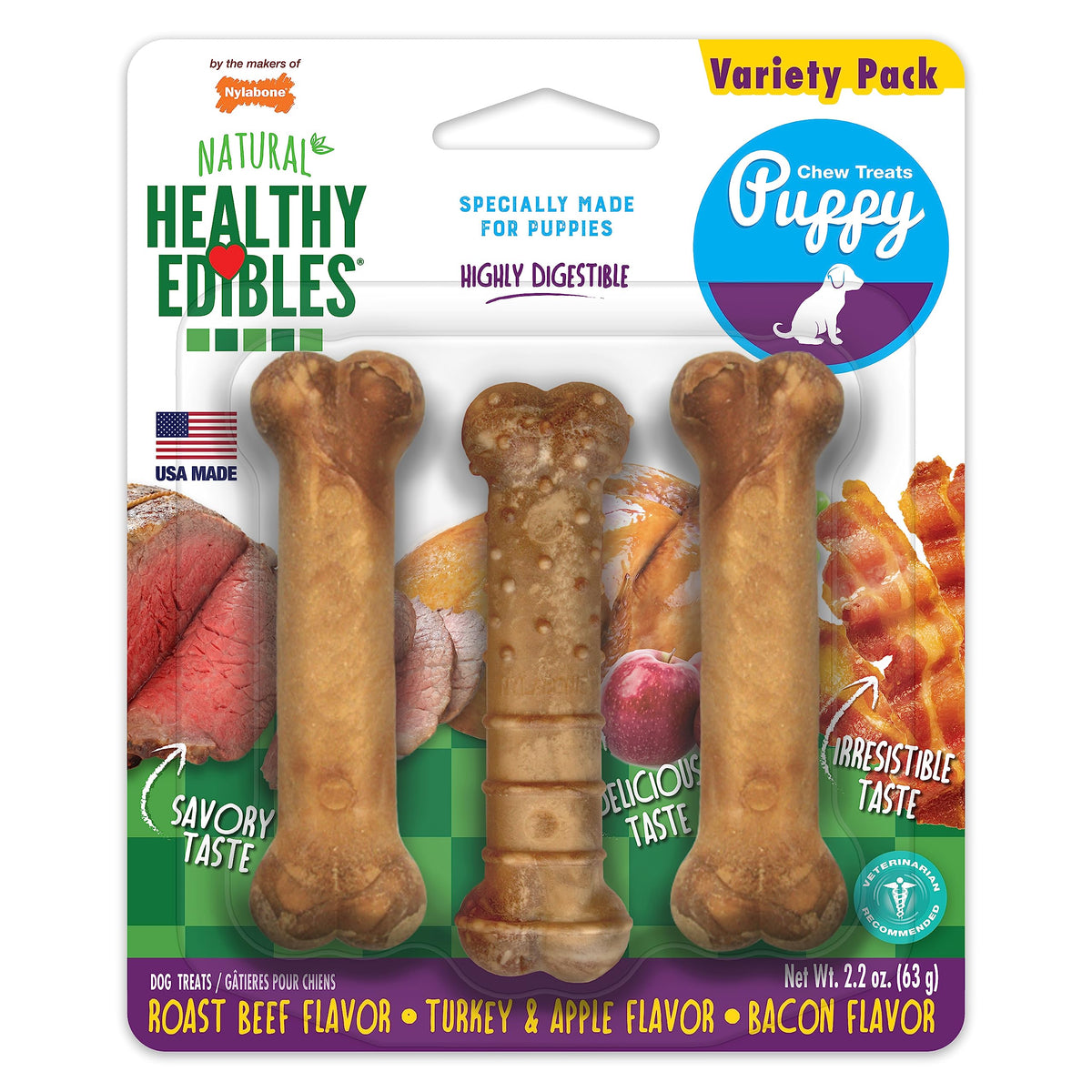 Healthy Edibles Puppy Dog Treats Variety Pack, 3 Count J746448