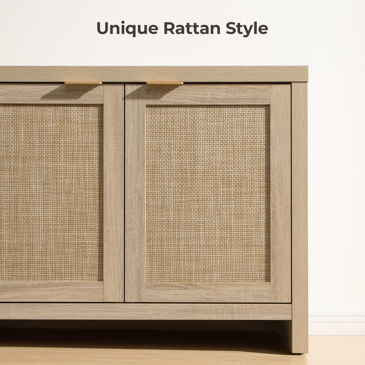 TV Stand with 4 Rattan Cabinets G89259