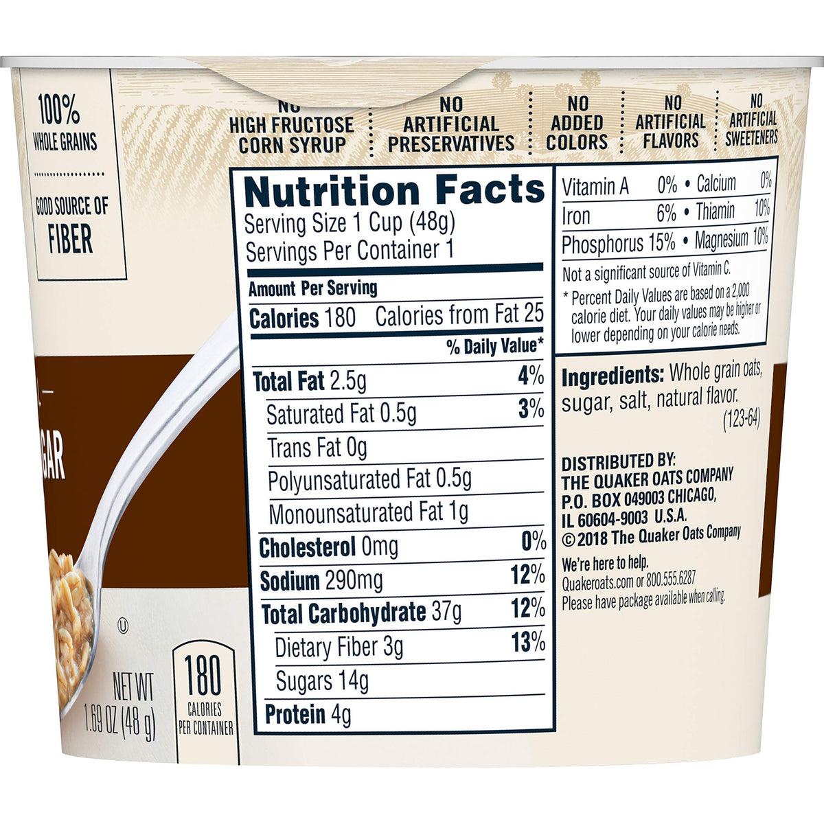 Instant Oatmeal Maple Brown Sugar 1.69 Oz Pack of 5 A866