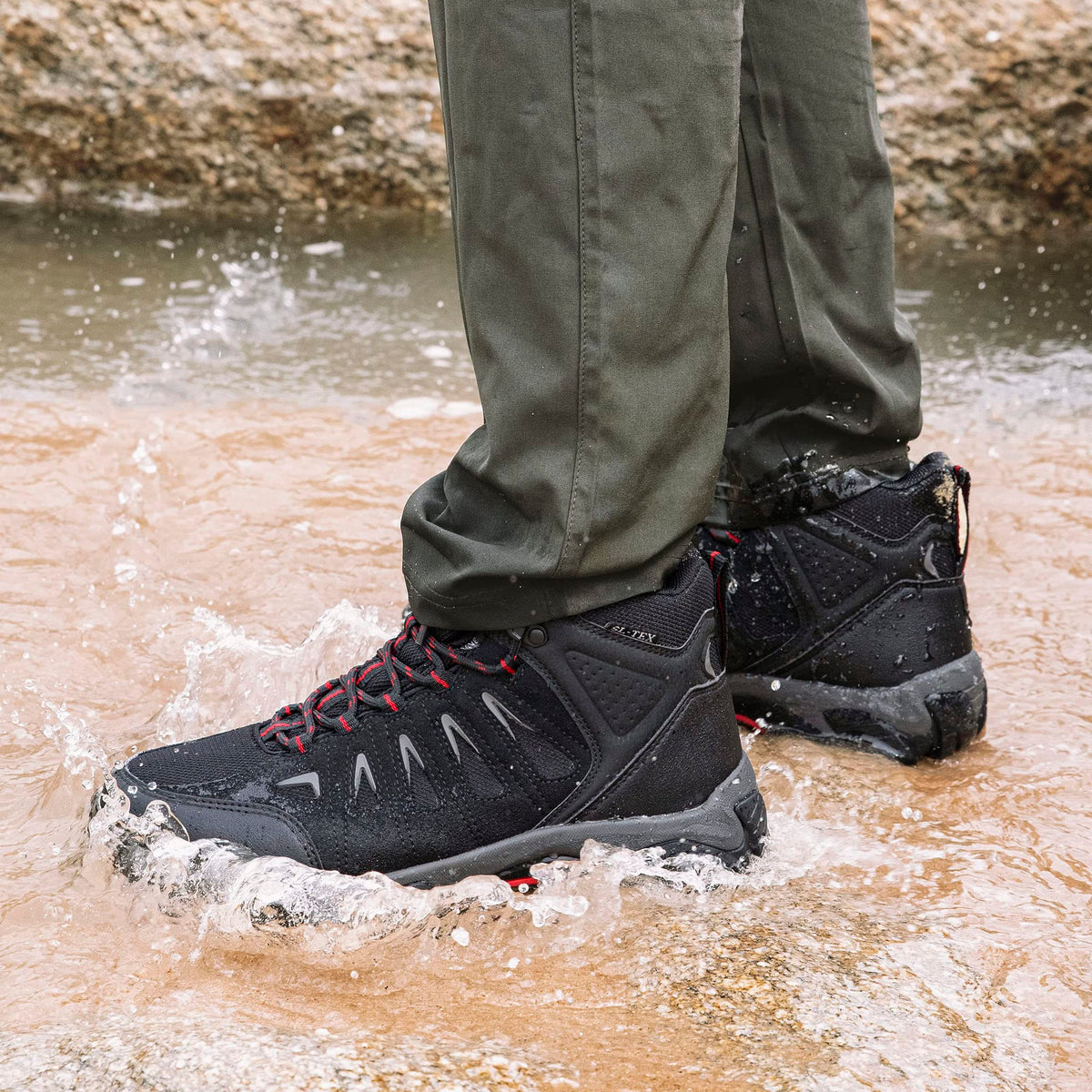 Men's Waterproof Non-Slip Lightweight Mid Top Hiking Boots W230